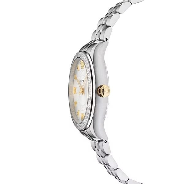  Shop Authentic Versace Hellenyium Quartz Silver Dial Silver Steel Strap Watch for Women - VE2S00322 - Luxxuri