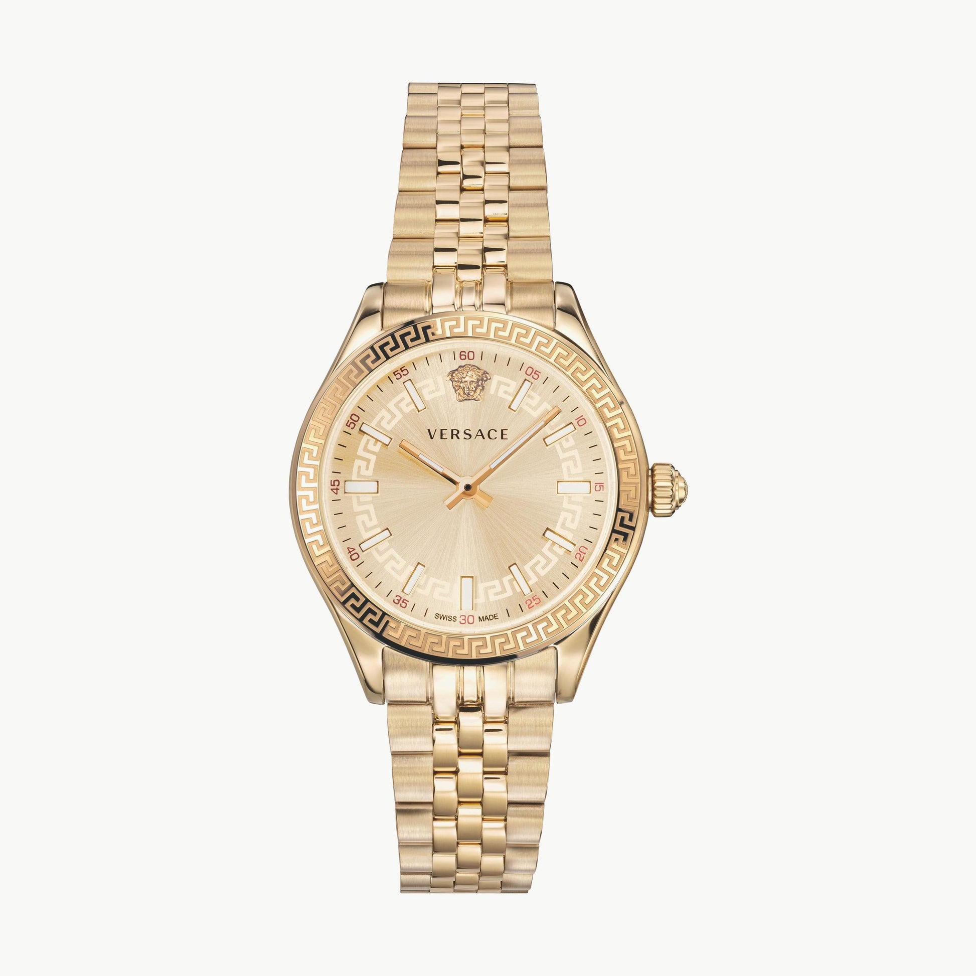  Shop Authentic Versace Virtus Quartz Gold Dial Gold Steel Strap Watch for Women - VEHU00720 - Luxxuri