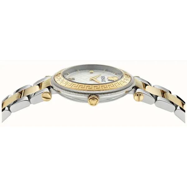  Shop Authentic Versace Reve Analog White Dial Two Tone Steel Strap Watch for Women - VE8B00724 - Luxxuri