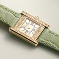  Shop Authentic Emporio Armani Classic White Dial Green Leather Strap Watch for Women - AR11661 - Luxxuri