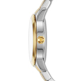 Tory Burch Collins White Dial Two Tone Steel Strap Watch for Women - TBW1306