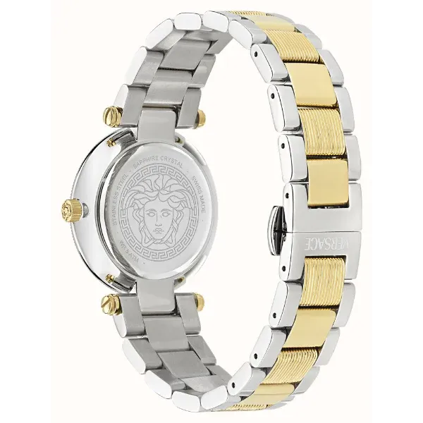  Shop Authentic Versace Reve Analog White Dial Two Tone Steel Strap Watch for Women - VE8B00724 - Luxxuri