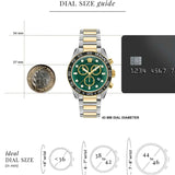  Shop Authentic Versace Greca Dome Chronograph Green Dial Two Tone Steel Strap Watch for Men - VE6K00423 - Luxxuri