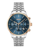  Shop Authentic Hugo Boss Avery Chronograph Blue Dial Silver Steel Strap Watch for Men - 1514158 - Luxxuri