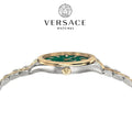 Shop Authentic Versace Hellenyium Quartz Green Dial Two Tone Steel Strap Watch for Women - VEHU00420 - Luxxuri