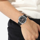  Shop Authentic Hugo Boss Troper Chronograph Black Dial Black Leather Strap Watch for Men - 1514055 - Luxxuri
