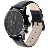  Shop Authentic Hugo Boss Aeroliner Chronograph Black Dial Black Leather Strap Watch for Men - 1512567 - Luxxuri
