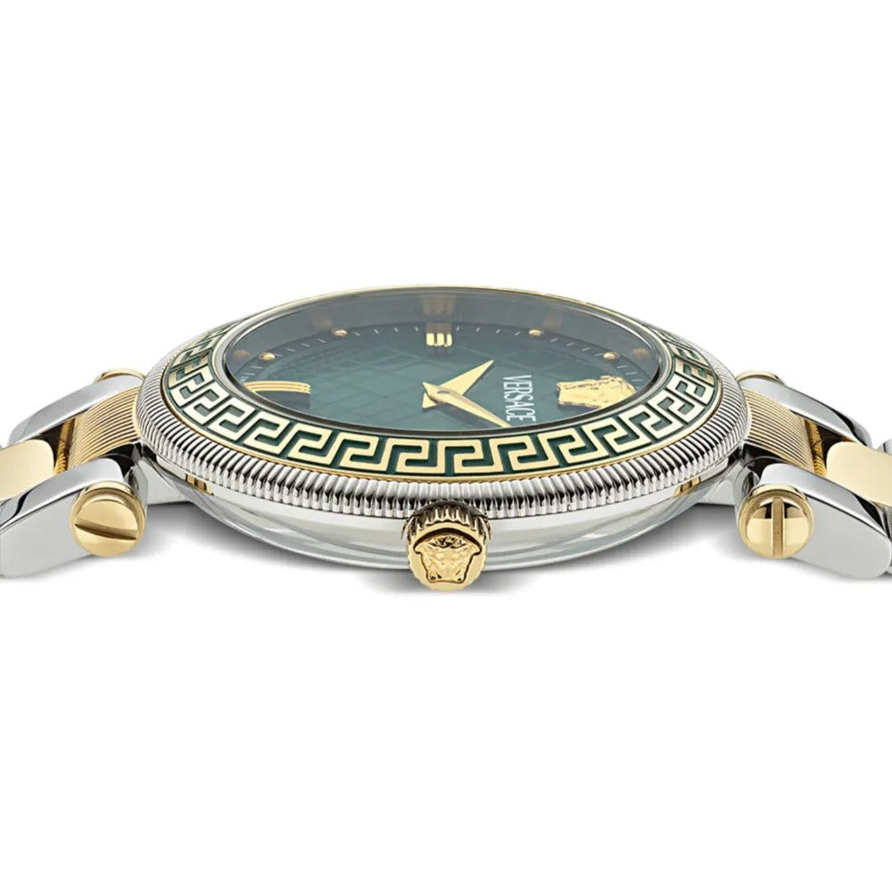  Shop Authentic Versace Reve Analog Green Dial Two Tone Steel Strap Watch for Women - VE8B00524 - Luxxuri