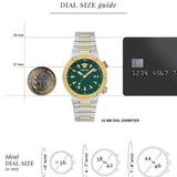  Shop Authentic Versace Greca Logo Diver Quartz Green Dial Two Tone Steel Strap Watch for Men - VE8G00524 - Luxxuri
