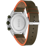  Shop Authentic Hugo Boss Cloud Chronograph Olive Green Dial Green Leather Strap Watch for Men - 1514018 - Luxxuri