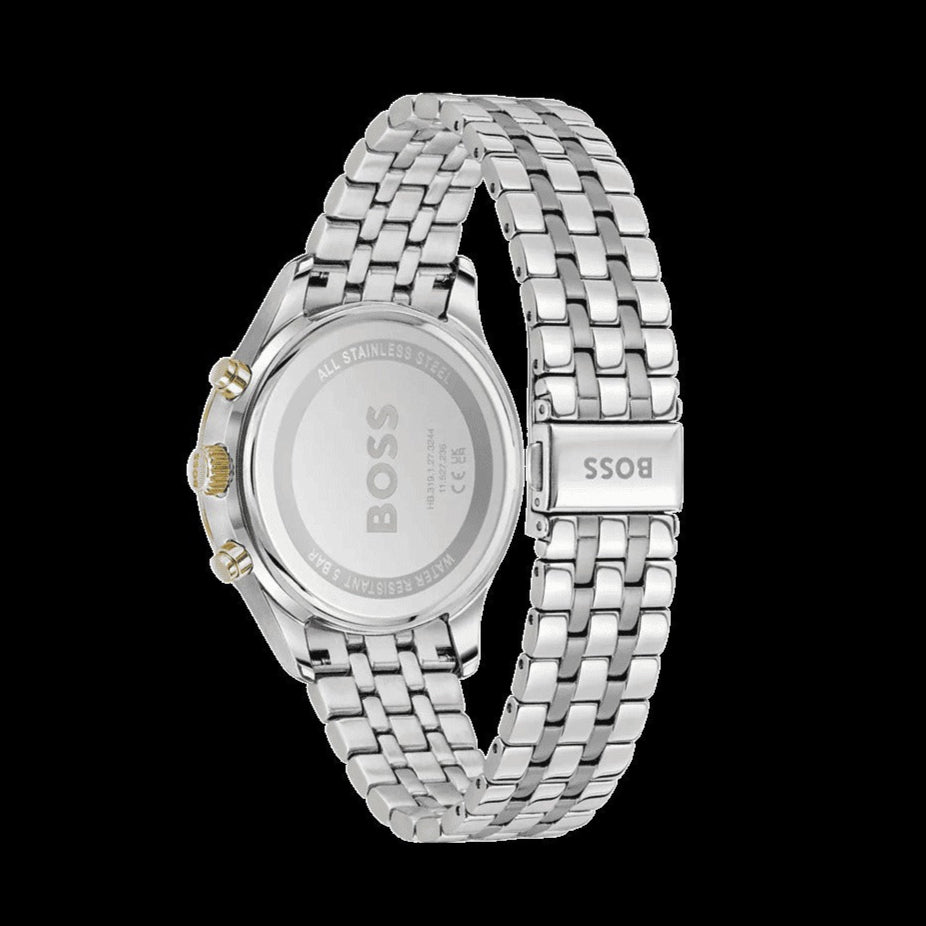  Shop Authentic Hugo Boss Avery Chronograph Green Dial Silver Steel Strap Watch for Men - 1514159 - Luxxuri