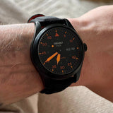 Seiko 5 Sports Flieger Pilot Automatic Black Dial Black Nylon Strap Watch for Men - SRPH33K1