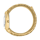 Just Cavalli Classico Lungo White Dial Gold Steel Strap Watch for Women - JC1L248M0025