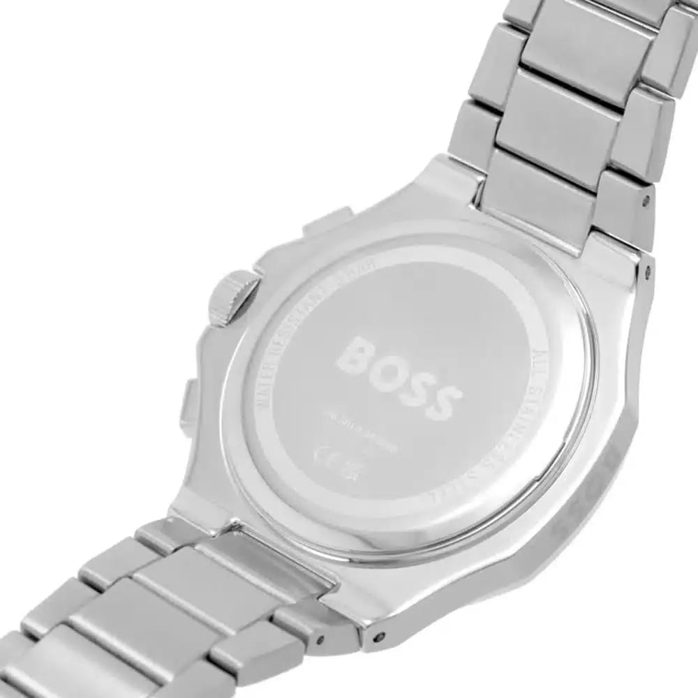  Shop Authentic Hugo Boss Taper Chronograph White Dial Silver Steel Strap Watch for Men - 1514087 - Luxxuri
