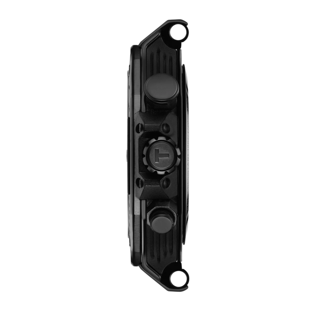 Tissot T Race Chronograph Black Dial Red Rubber Strap Watch for Men - T141.417.37.061.01