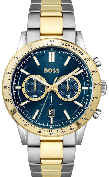  Shop Authentic Hugo Boss Allure Chronograph Blue Dial Two Tone Steel Strap Watch for Men - 1514163 - Luxxuri