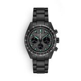 Seiko Prospex Speedtimer The Black Series Limited Edition Black Dial Black Steel Strap Watch for Men - SSC917