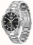  Shop Authentic Hugo Boss Troper Chronograph Automatic Black Dial Silver Steel Strap Watch for Men - 1514202 - Luxxuri