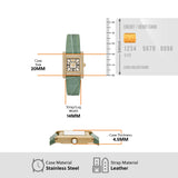  Shop Authentic Emporio Armani Classic White Dial Green Leather Strap Watch for Women - AR11661 - Luxxuri