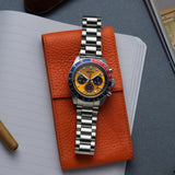  Shop Authentic Seiko Prospex Solar Chronograph 1969 Re-interpretation Orange Dial Silver Steel Strap Watch for Men - SSC947 - Luxxuri