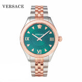  Shop Authentic Versace Hellenyium Quartz Green Dial Two Tone Steel Strap Watch for Women - VE2S00422 - Luxxuri