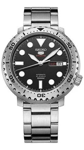  Shop Authentic Seiko 5 Sports Automatic Black Dial Silver Steel Strap Watch for Men - SRPC61J1 - Luxxuri