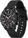  Shop Authentic Hugo Boss Admiral Chronograph Black Dial Black Nylon Strap Watch for Men - 1513918 - Luxxuri