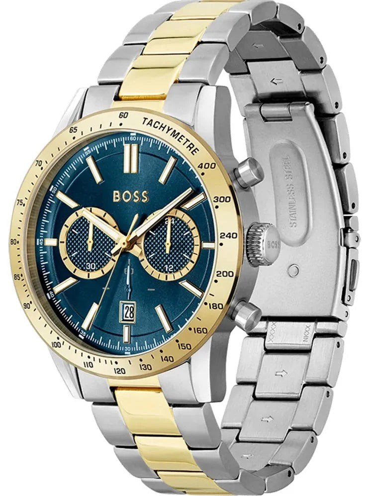 Hugo Boss Allure Chronograph Blue Dial Two Tone Steel Strap Watch for Men - 1514163