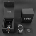  Shop Authentic Hugo Boss Avery Chronograph Black Dial Silver Steel Strap Watch for Men - 1514157 - Luxxuri