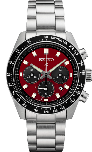  Shop Authentic Seiko Prospex US Special Edition Speedtimer Solar Chronograph Red Dial Silver Steel Strap Watch for Men - SSC927 - Luxxuri