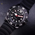 Citizen Mechanical Automatic Black Dial Black Rubber Strap Watch for Men - NJ0125-11E