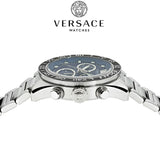  Shop Authentic Versace Greca Dome Chronograph Blue Dial Silver Steel Strap Watch for Men - VE6K00323 - Luxxuri