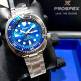  Shop Authentic Seiko Prospex Save The Ocean Diver's Automatic Blue Dial Silver Steel Strap Watch for Men - SRPD21J1 - Luxxuri