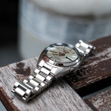  Shop Authentic Seiko 5 Sports SNXS Series Automatic Beige Dial Silver Steel Strap Watch for Men - SRPK91K1 - Luxxuri