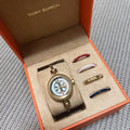 Tory Burch Riva Gold Dial Gold Steel Strap Watch for Women - TBW4029