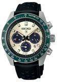  Shop Authentic Seiko Prospex Speedtimer Solar Chronograph Ivory Dial Black Leather Strap Watch for Men - SSC943 - Luxxuri