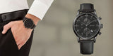  Shop Authentic Hugo Boss Aeroliner Chronograph Black Dial Black Leather Strap Watch for Men - 1512567 - Luxxuri