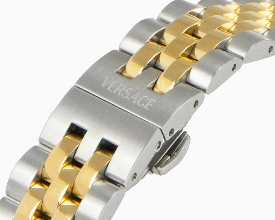  Shop Authentic Versace V-Code Analog Green Dial Two Tone Steel Strap Watch for Women - VE8I00424 - Luxxuri