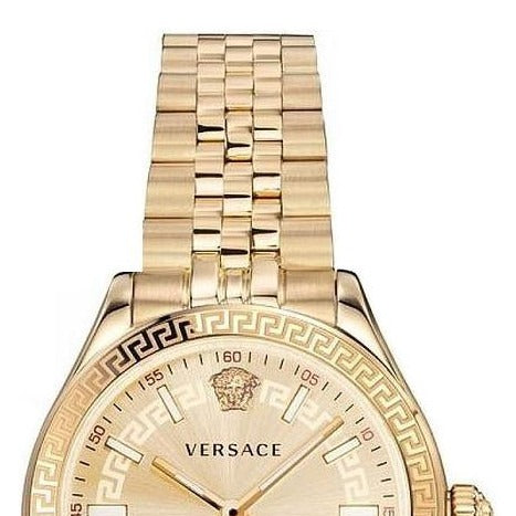  Shop Authentic Versace Virtus Quartz Gold Dial Gold Steel Strap Watch for Women - VEHU00720 - Luxxuri
