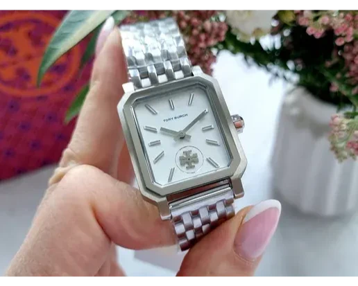 Tory Burch Robinson White Dial Silver Steel Strap Watch for Women - TBW1510