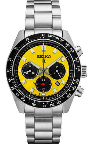  Shop Authentic Seiko Prospex Speedtimer Solar Chronograph Yellow Dial Silver Steel Strap Watch for Men - SSC929 - Luxxuri