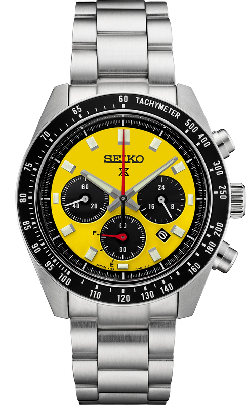  Shop Authentic Seiko Prospex Speedtimer Solar Chronograph Yellow Dial Silver Steel Strap Watch for Men - SSC929 - Luxxuri