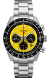  Shop Authentic Seiko Prospex Speedtimer Solar Chronograph Yellow Dial Silver Steel Strap Watch for Men - SSC929 - Luxxuri