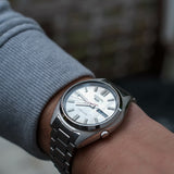  Shop Authentic Seiko 5 Sports SNXS Series Automatic Beige Dial Silver Steel Strap Watch for Men - SRPK91K1 - Luxxuri