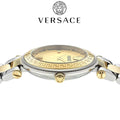  Shop Authentic Versace Reve Analog Gold Dial Two Tone Steel Strap Watch for Women - VE8B00324 - Luxxuri