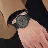  Shop Authentic Hugo Boss Cloud Chronograph Grey Dial Black Leather Strap Watch for Men - 1514014 - Luxxuri