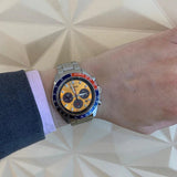  Shop Authentic Seiko Prospex Solar Chronograph 1969 Re-interpretation Orange Dial Silver Steel Strap Watch for Men - SSC947 - Luxxuri