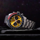  Shop Authentic Seiko Prospex Solar Chronograph 1969 Re-interpretation Orange Dial Silver Steel Strap Watch for Men - SSC947 - Luxxuri