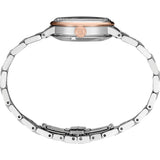 Seiko Presage Cocktail Time Skydiving Automatic Diamonds Mother of Pearl Dial Silver Steel Strap Watch for Women - SRE009J1