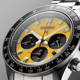  Shop Authentic Seiko Prospex Speedtimer Solar Chronograph Yellow Dial Silver Steel Strap Watch for Men - SSC929 - Luxxuri